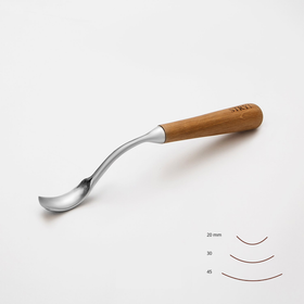 Cincel doblado largo de gubia doblada grande para corte de cuchara Kuksa, cincel de talla de madera