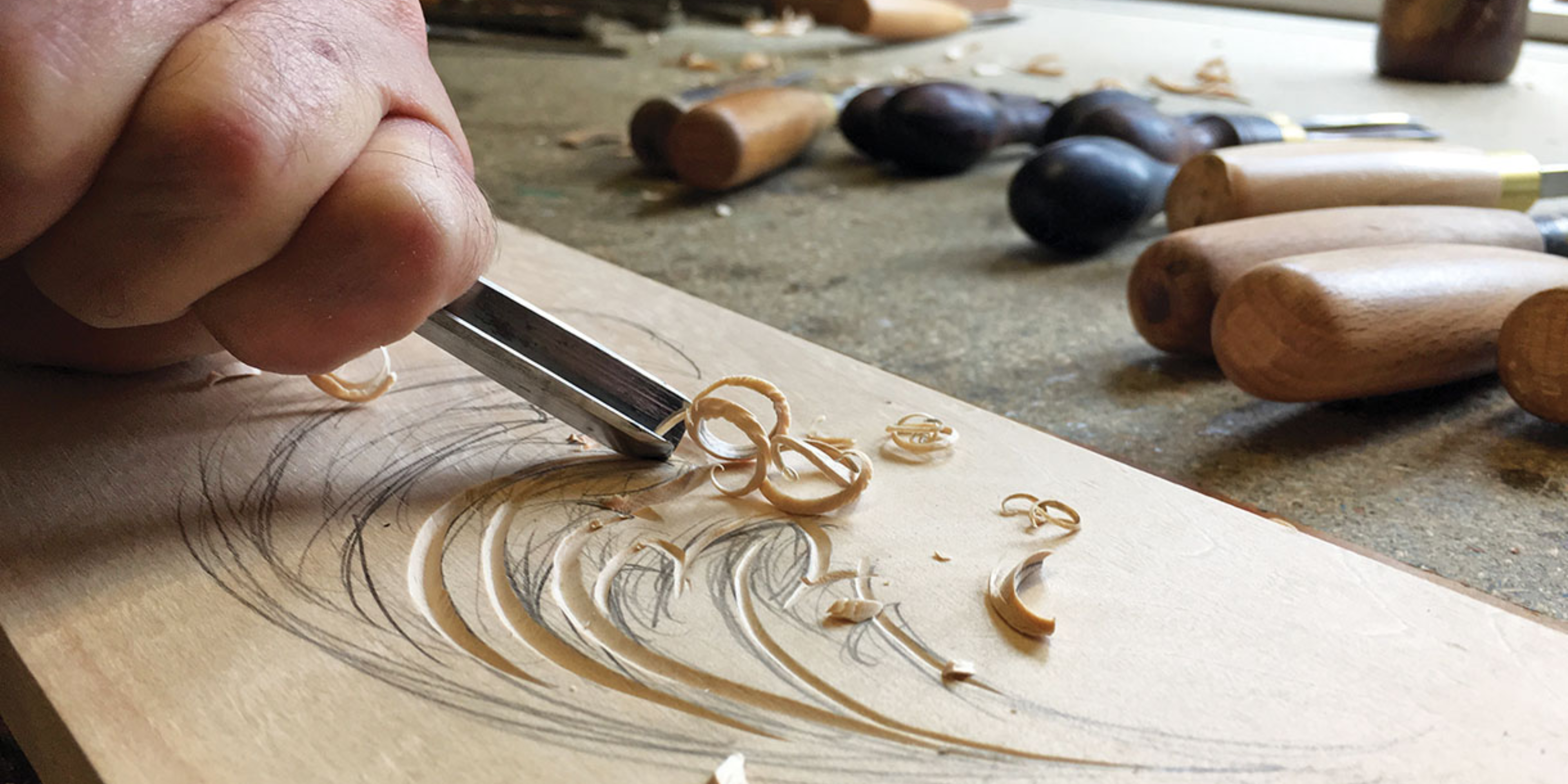 Exploring advanced V-parting tool techniques for wood sculptures