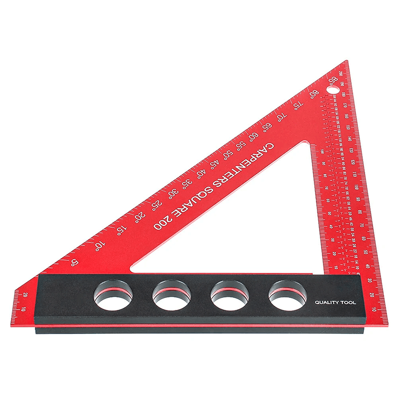 Triangle Wood Ruler Precision Carpenter's Square Triangle Ruler for Accurate Woodworking M