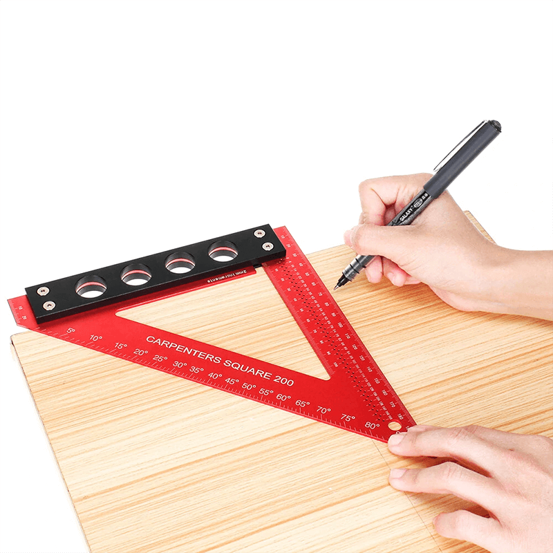 Trisquare Ruler Wood Precision Carpenter's Square Triangle Ruler for Accurate Woodworking M