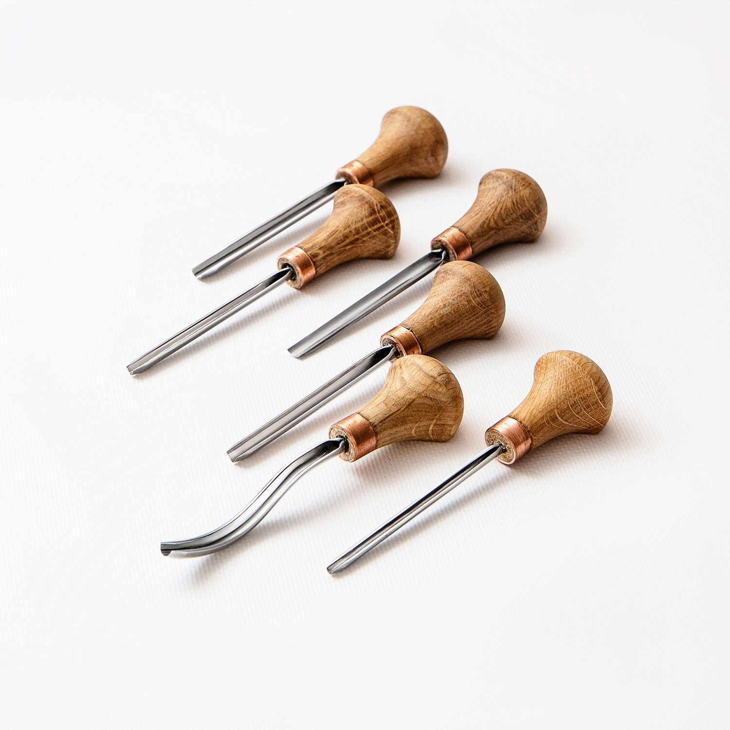 Palm Wood Carving Tools Set Of 6pcs, Graver And Burin Tools